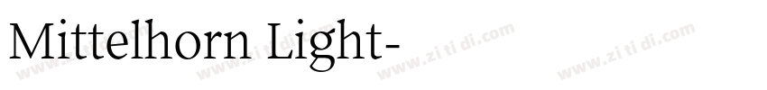 Mittelhorn Light字体转换